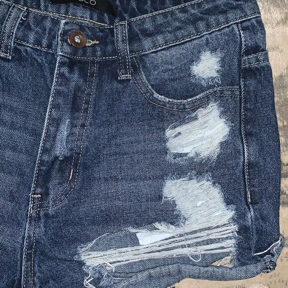 YOLO distressed blue Jean shorts Small - Picture 6 of 6